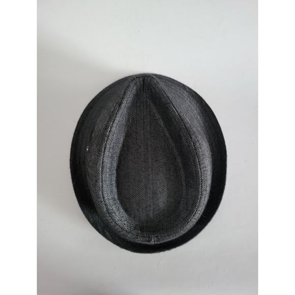 Stetson Fedora Hat Men's Size Small/Medium Polyester Black and Gray All American - Picture 6 of 8